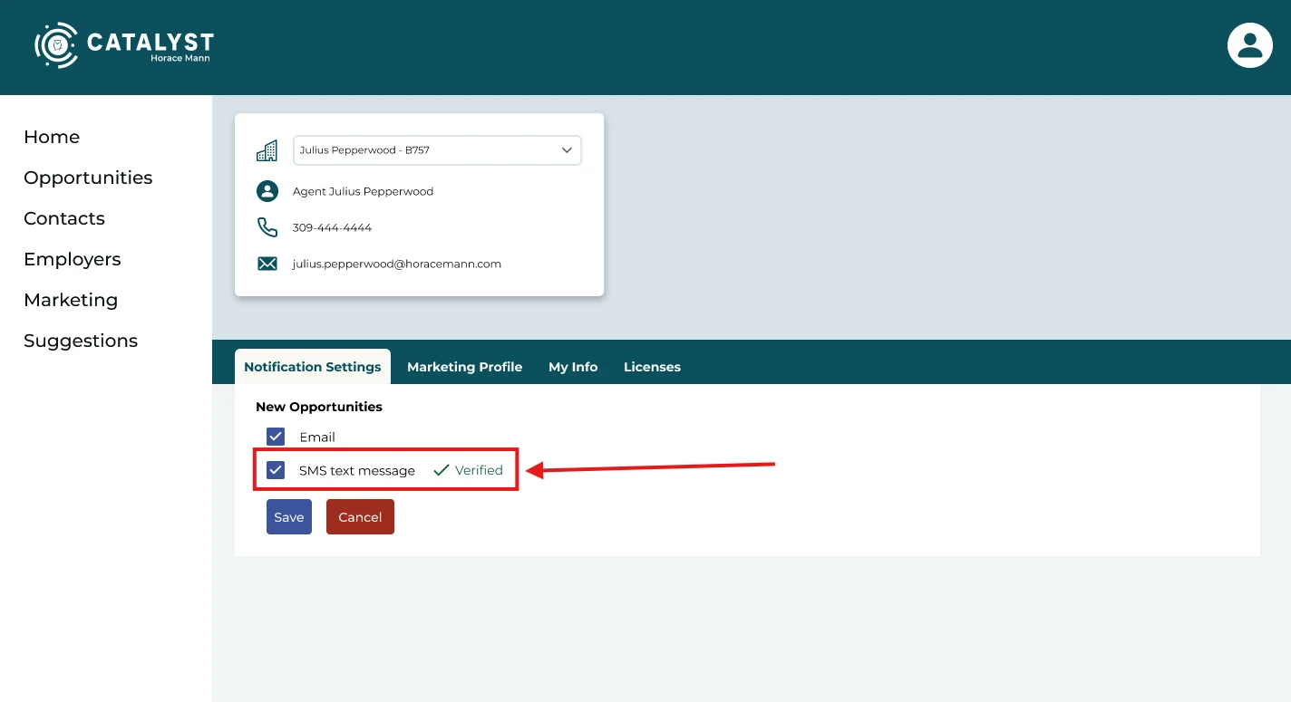 User manually finishes opt in process